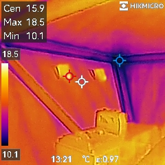 サーモグラフィーカメラによる事前調査画像３